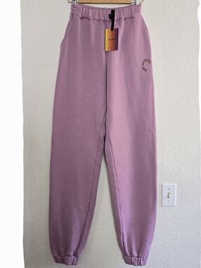 THE ATTICO Jogger Sweatpants Size S Tall Lavender